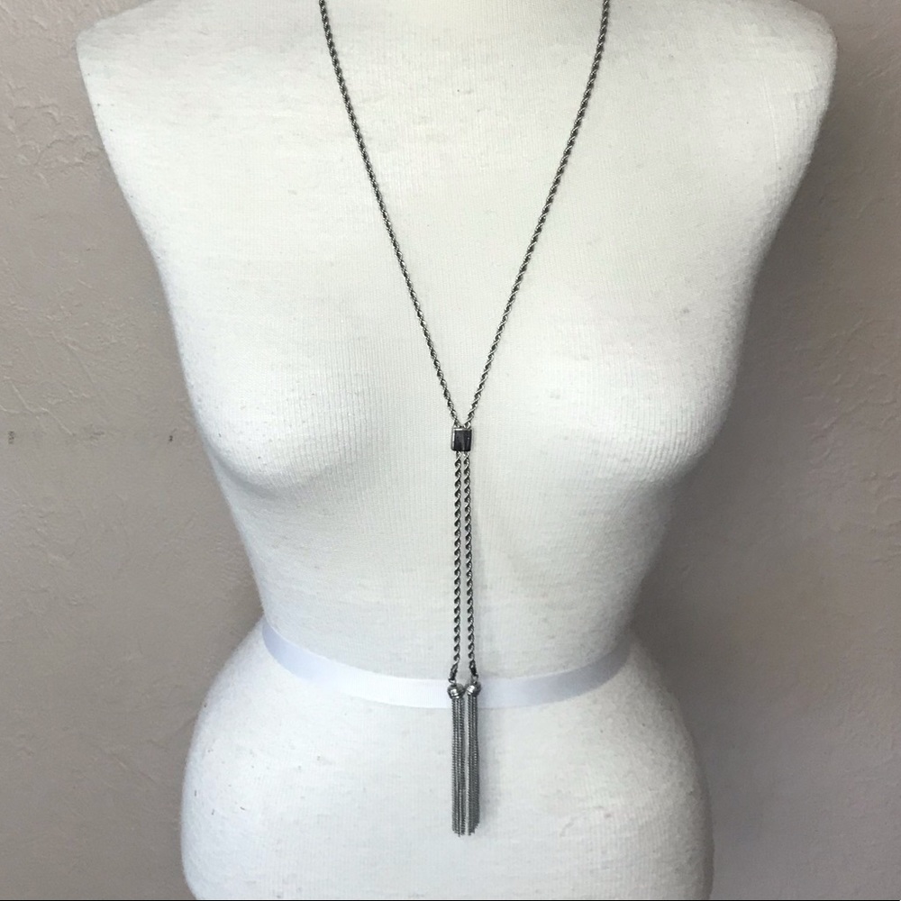 Double tassel necklace